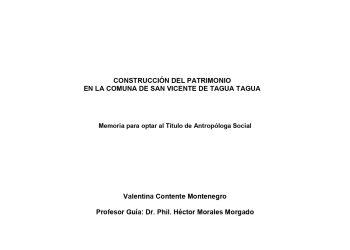 Construcción del patrimonio en la Comuna de San Vicente de Tagua Tagua
