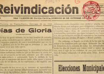 Periódico Reivindicación, San Vicente de Tagua Tagua, 1934