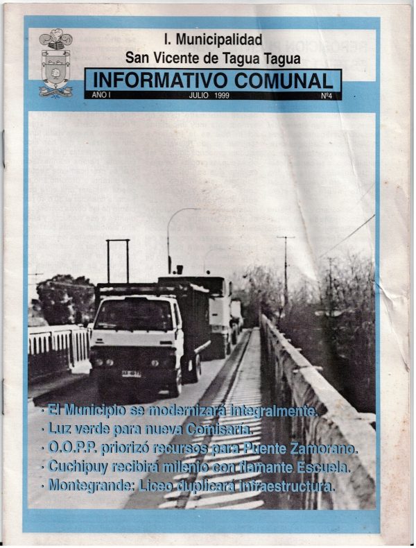 Informativo Comunal, Municipalidad de San Vicente, Julio 1999