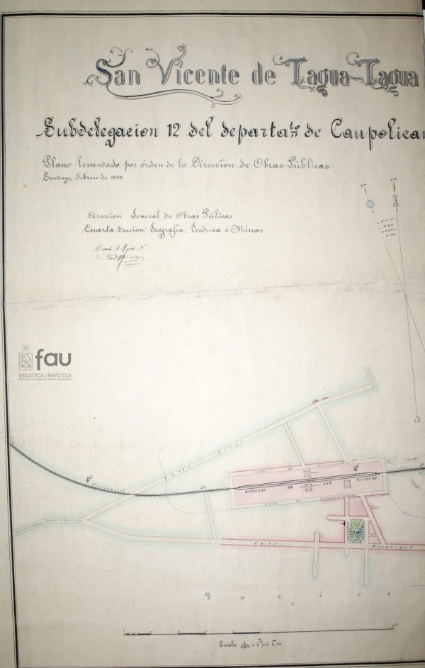 Plano San Vicente de Tagua Tagua, 1898
