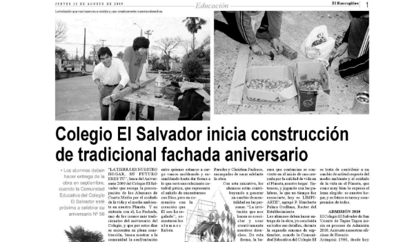 Construcción fachada Colegio El Salvador 2009