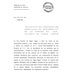 Estatutos Corporación Municipal de Desarrollo de la comuna de San Vicente de Tagua Tagua, 1981