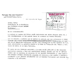 Carta de Parroquia San Juan Evangelista solicitando aporte para obras de refacción del templo, 1991