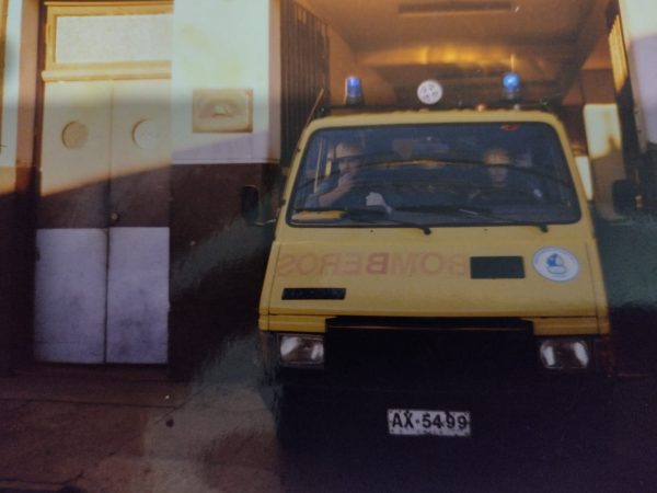 Primera unidad de Rescate del Cuerpo de Bomberos de San Vicente, 1989