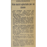 Prensa, Niño murió aplastado por un álamo en Pencahue, 1930