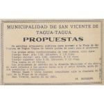 Municipalidad recibe propuestas para la instalación de postes en la plaza, 1931