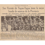 Prensa, San Vicente tiene la mejor banda de músicos de la provincia, 1930